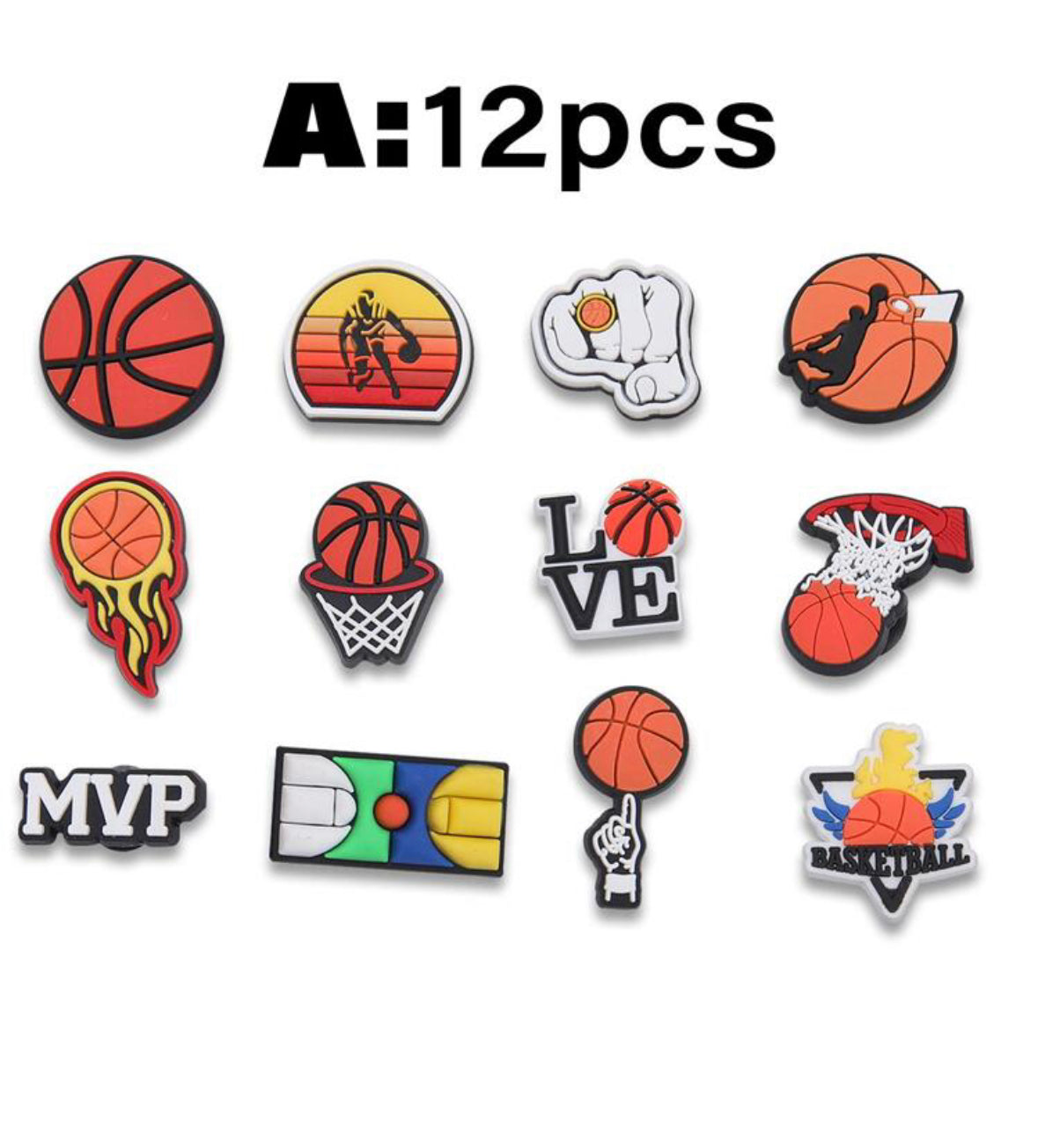 12 PIECES OF BASKETBALL PINS