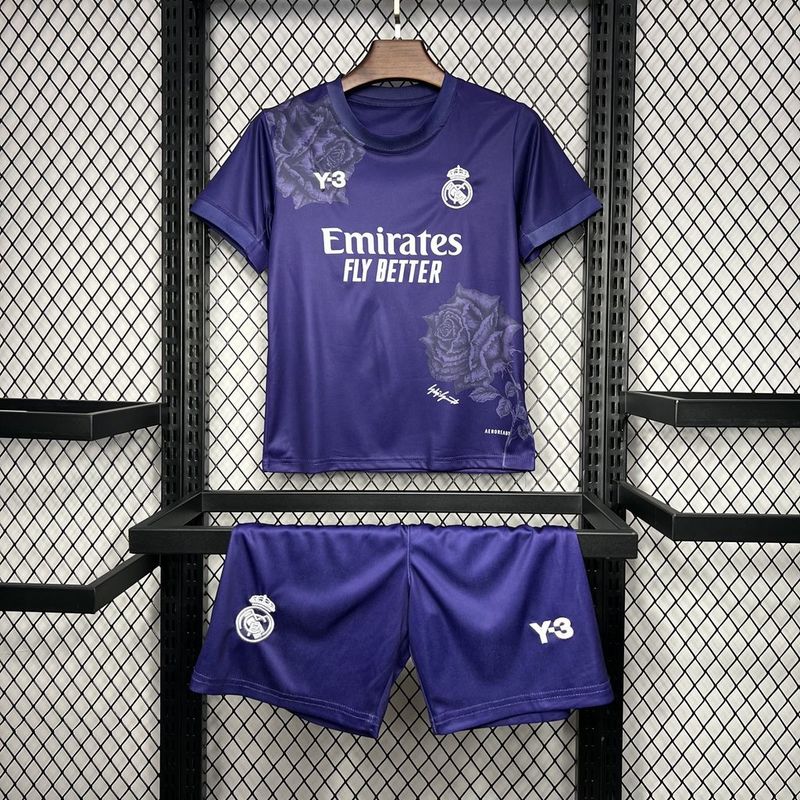 Real Madrid  Y3 Rose Special Edition Purple Kids Kit 2024/2025