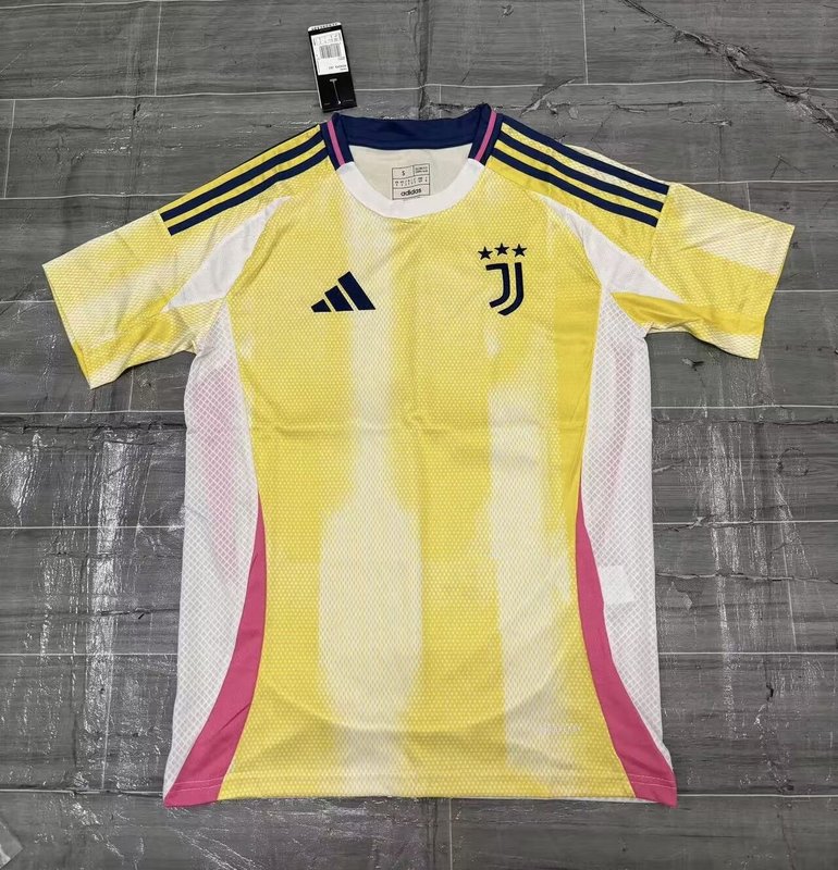 24-25 JUVENTUS away yellow soccer jersey