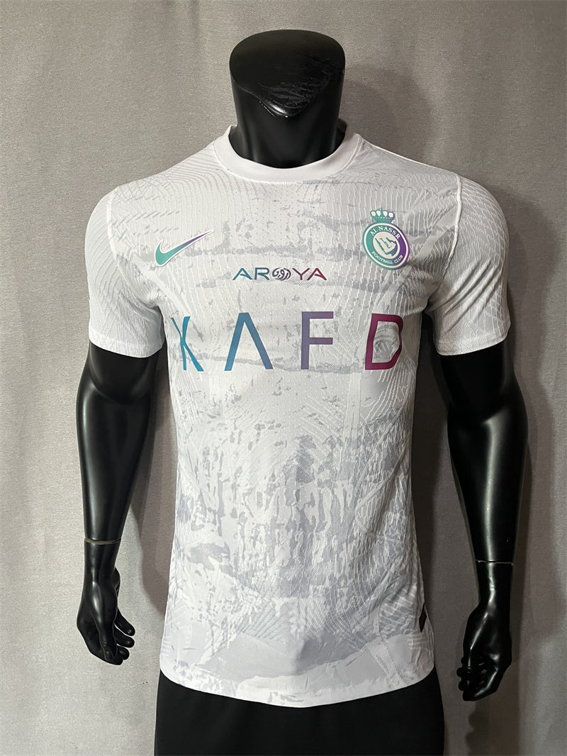 23-24 Al-Nassr third away white player jersey