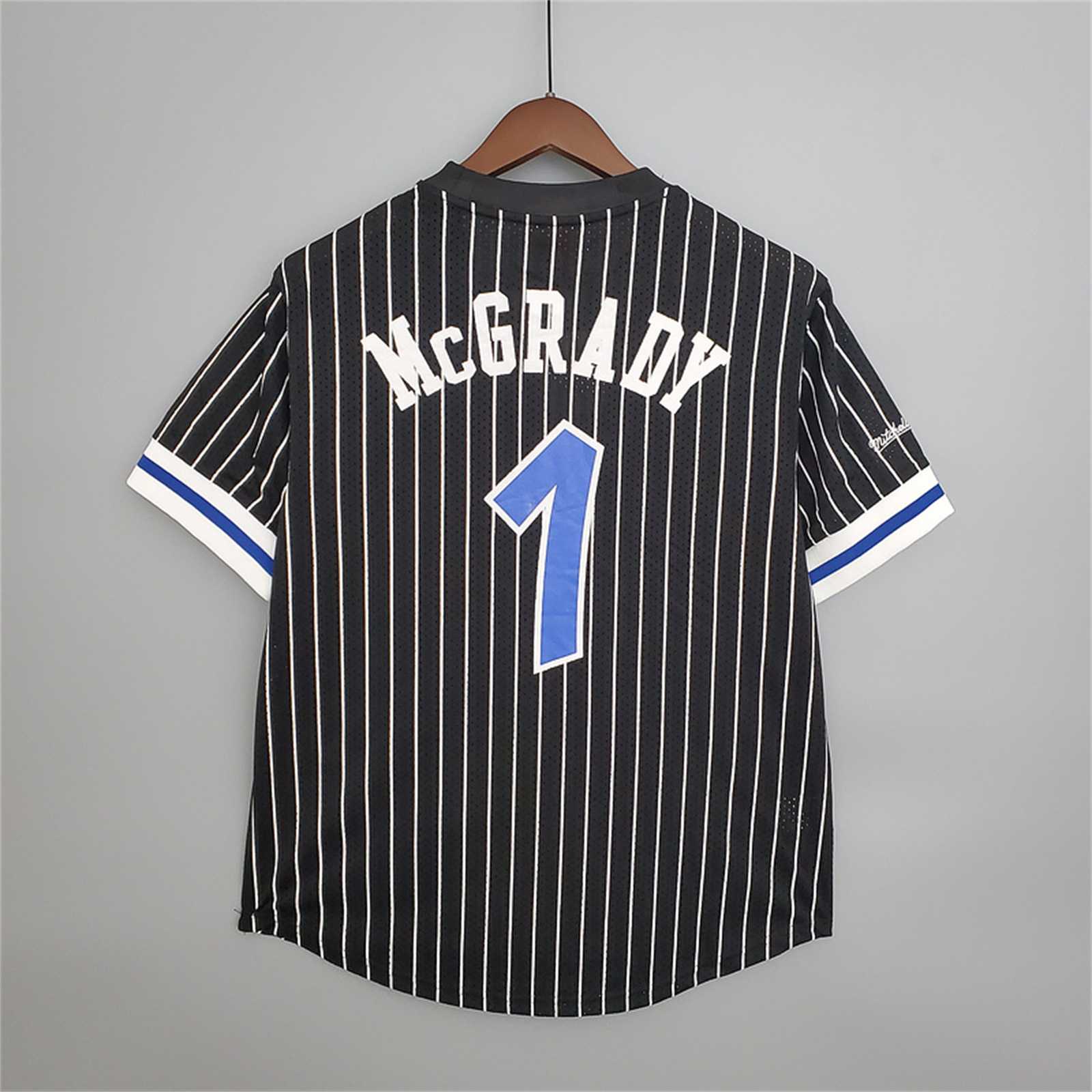 Mitchellness Magic Black No. 1 McGrady Retro Mesh Short Sleeve