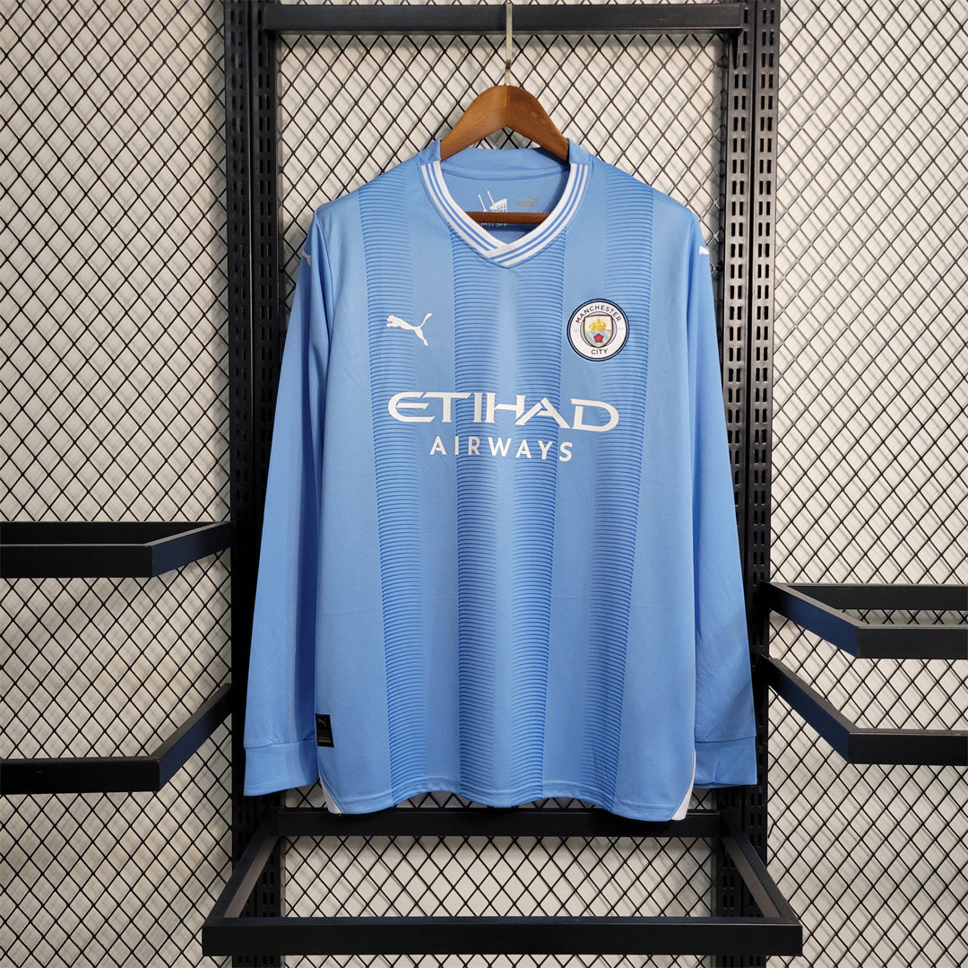 23-24 Manchester City home fan version long sleeve