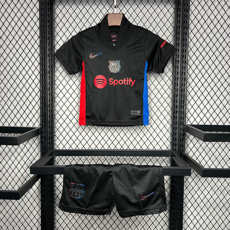 24-25 BARCELONA  away black kid kit