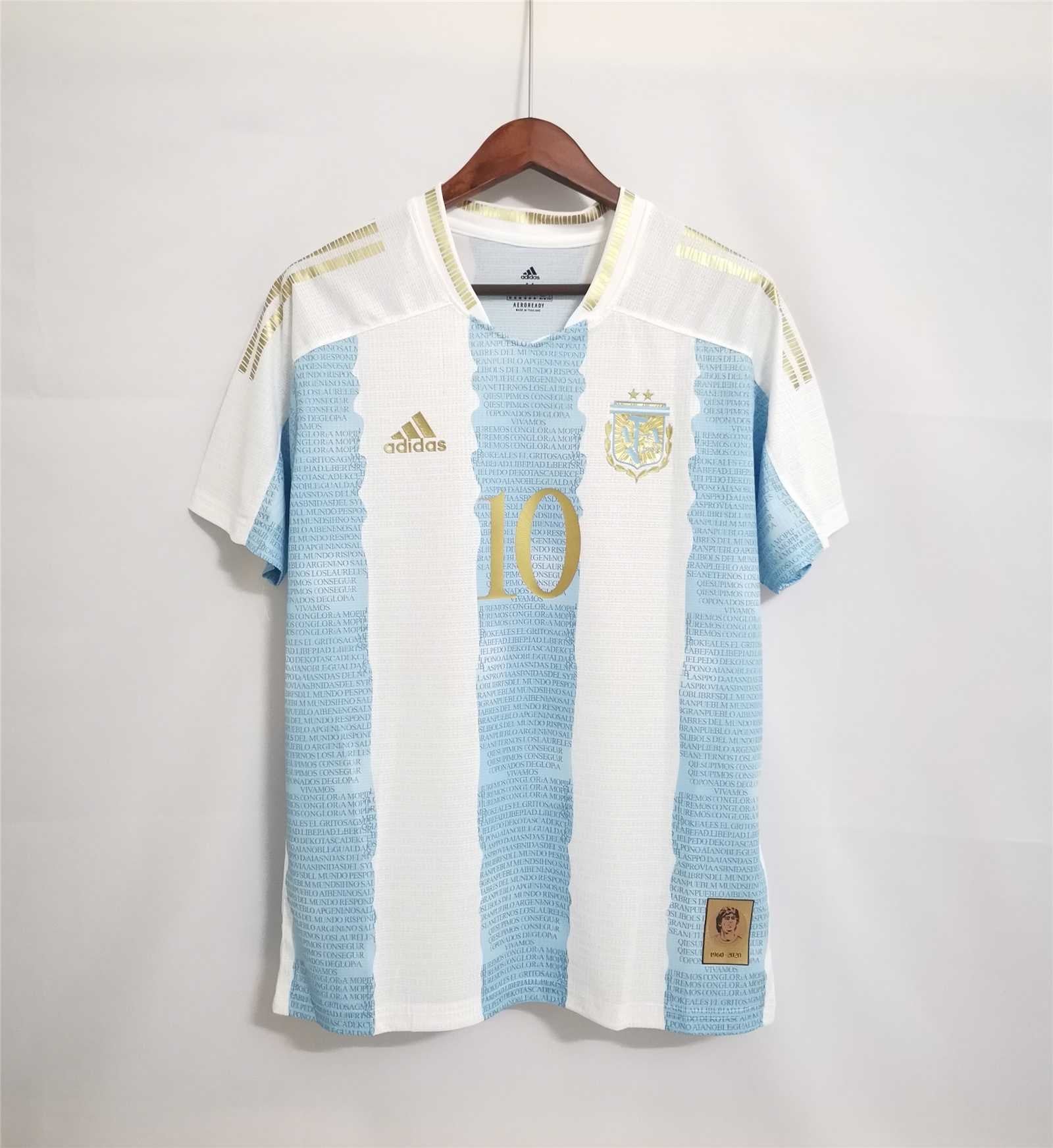 2021 Argentina Commemorative Edition White Blue player version