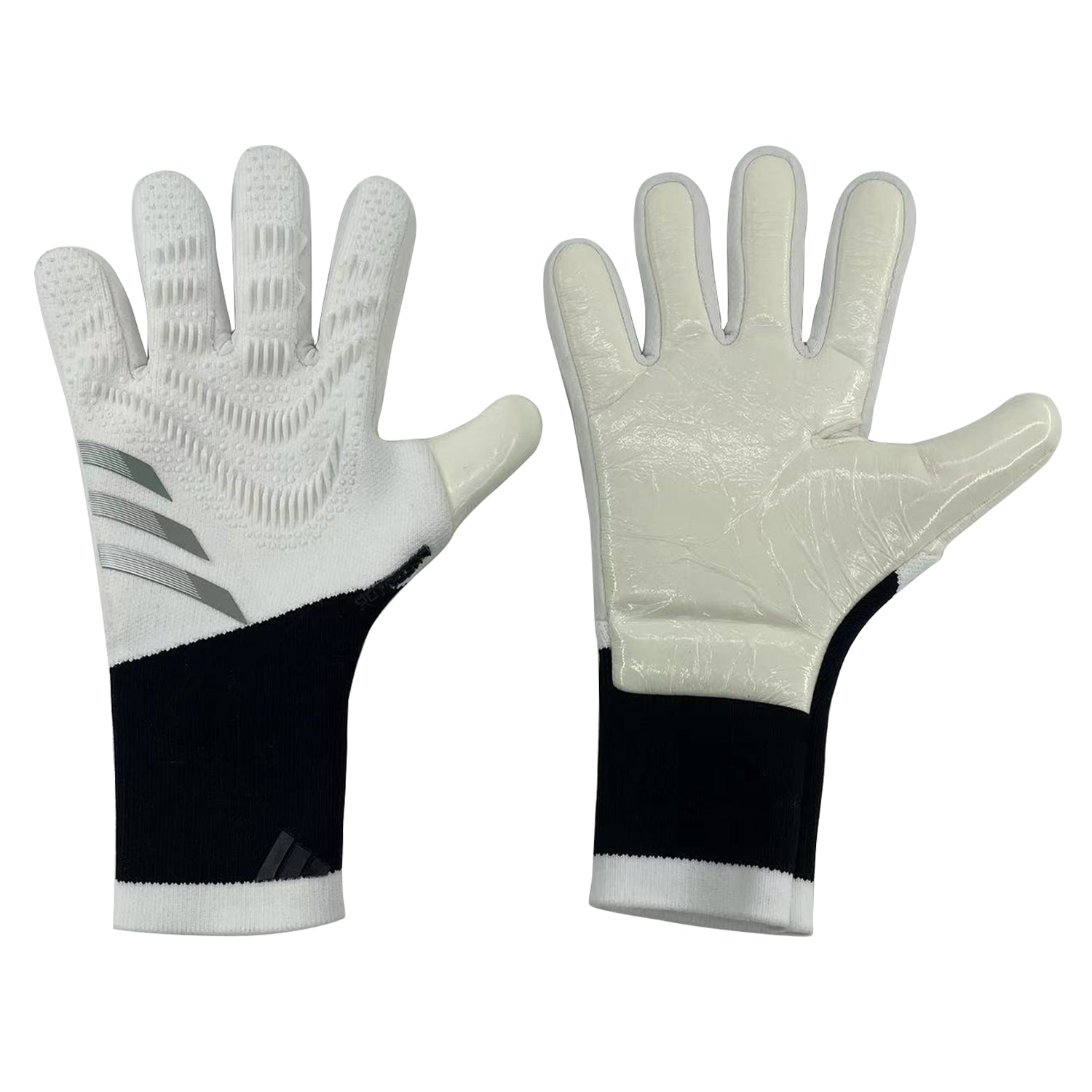 ADIDAS WHITE AND BLACK GLOVE