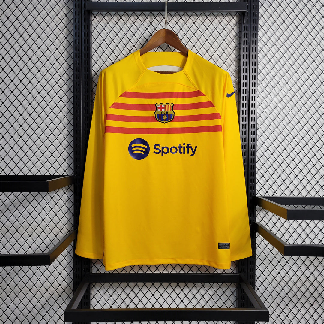 . 23-24 Barcelona 4th kit fan  version Long Sleeve