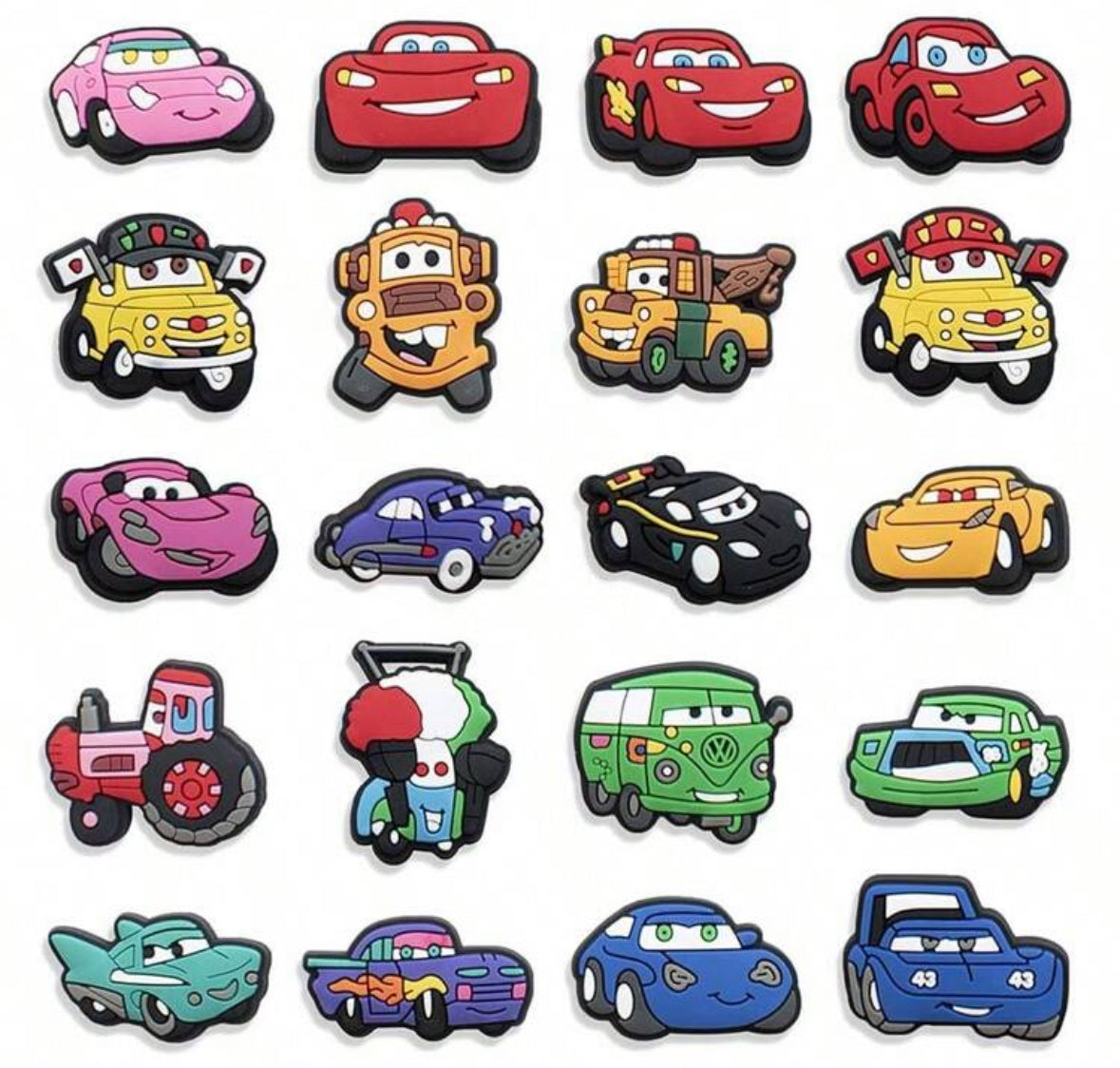 CARTOON CARS CHARMS PINS