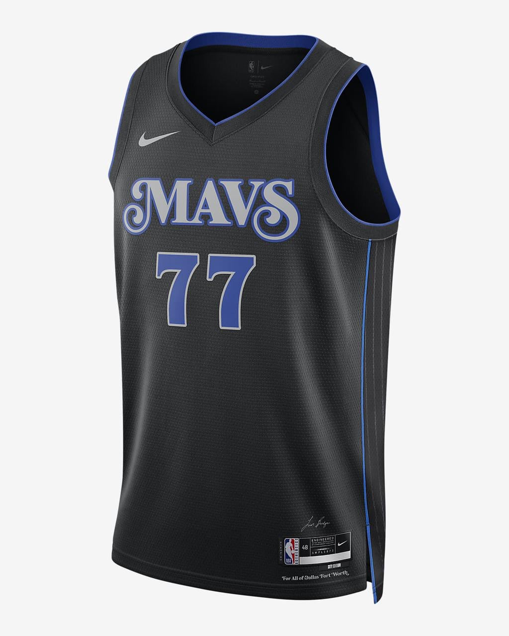 Dallas Mavericks Doncić  #77 away jersey