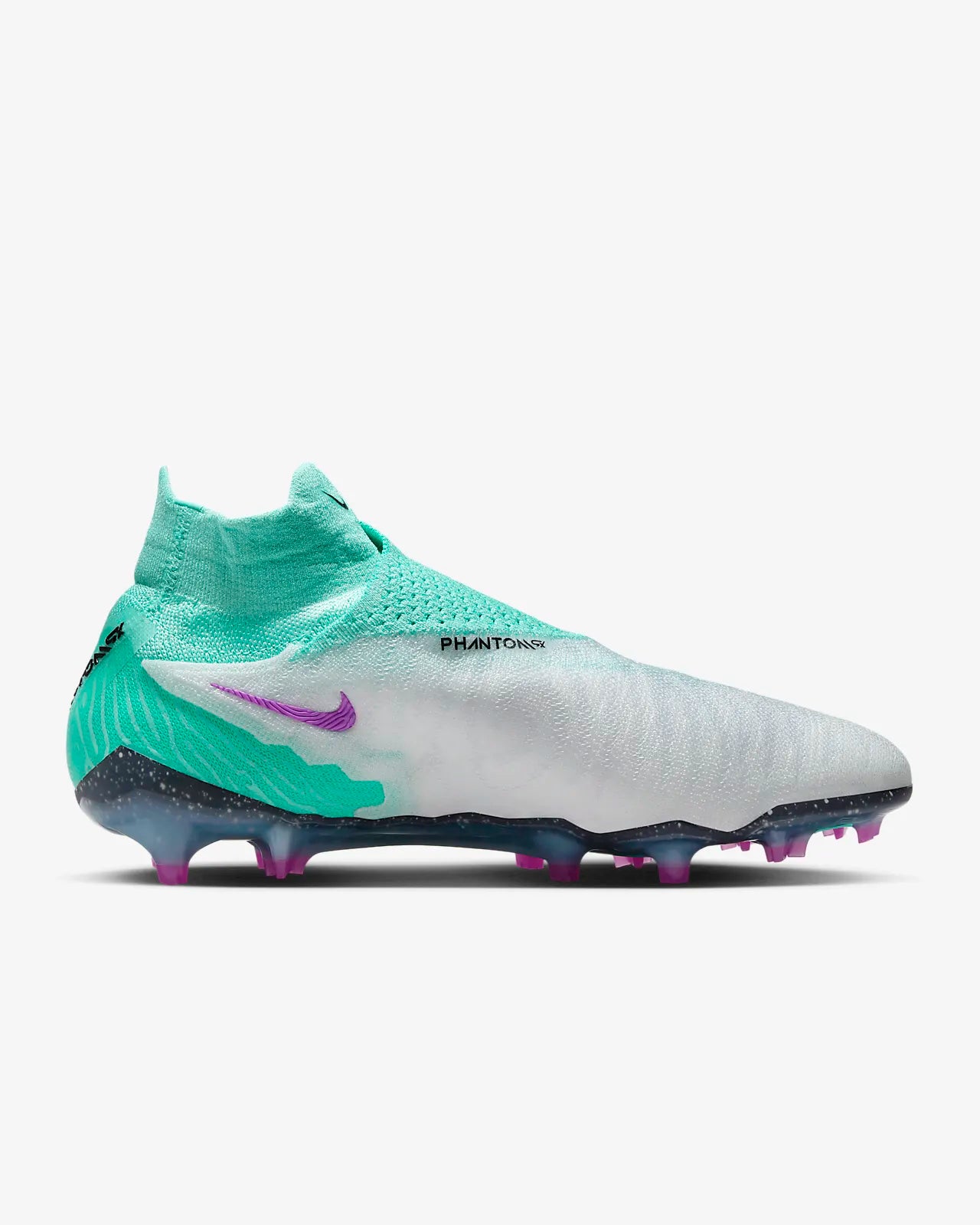 NIKE PHANTOM GX WHITE AND GREEN LACELESS