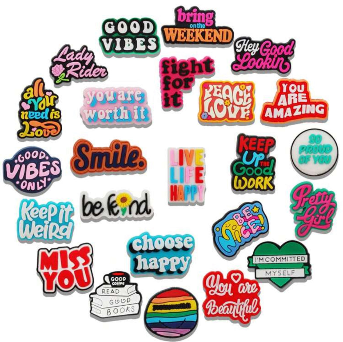 24 RANDOM PIECES OF INSPIRATIONAL WORD SERIES PINS