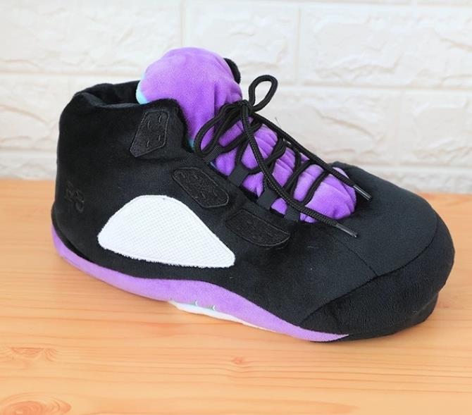Jordan Black and Purple  Slipper