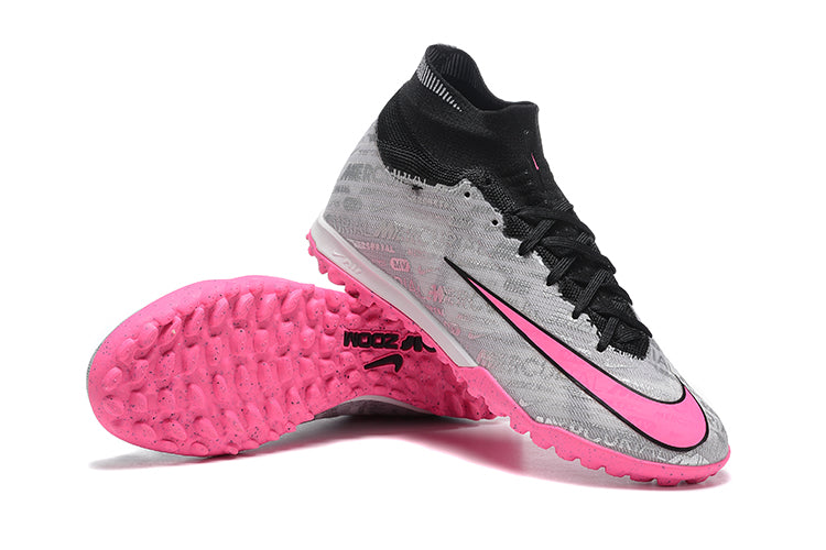 NIKE mercurial pink and gray turf high socks