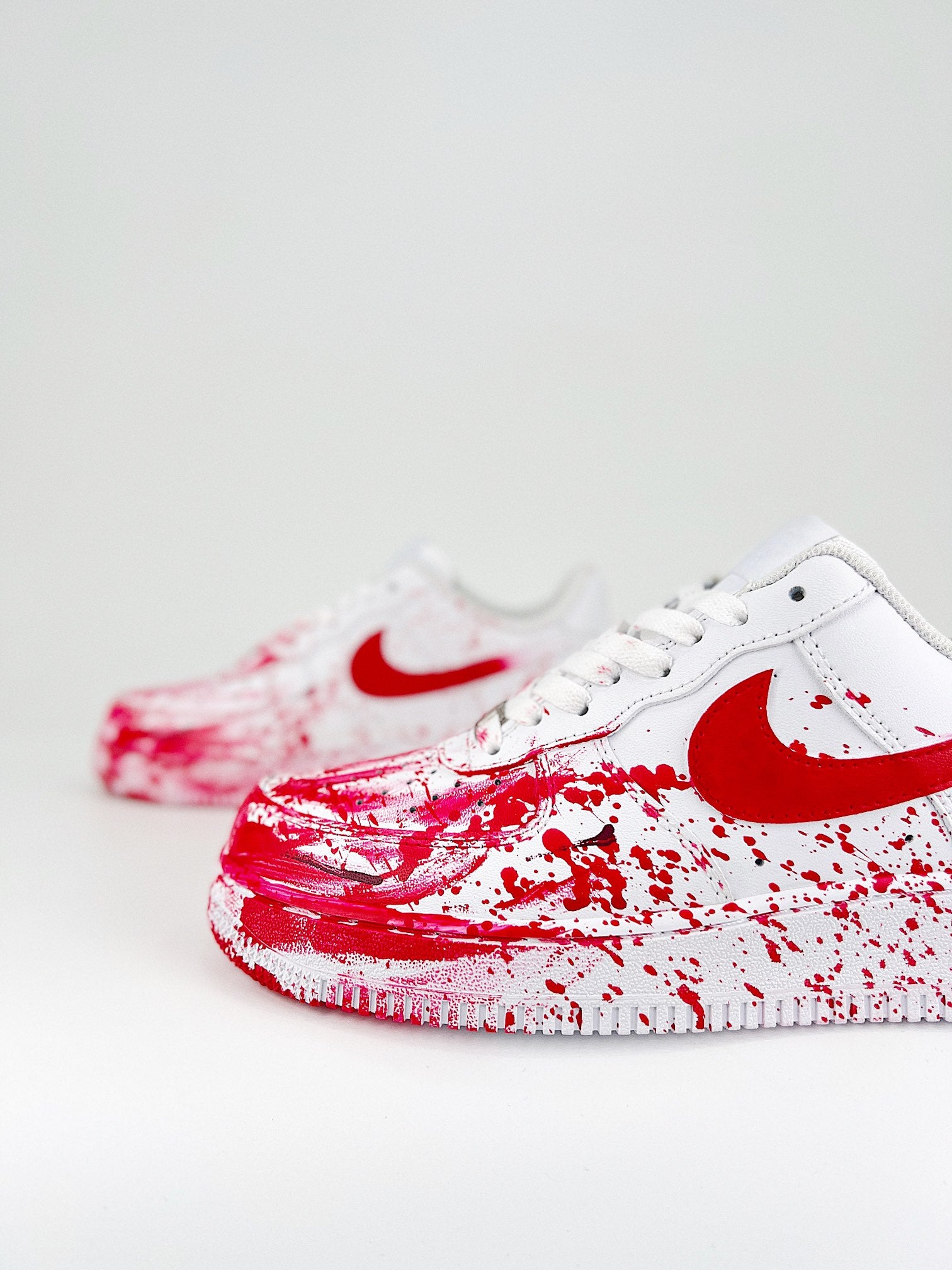 Nike Air Force1  red and white