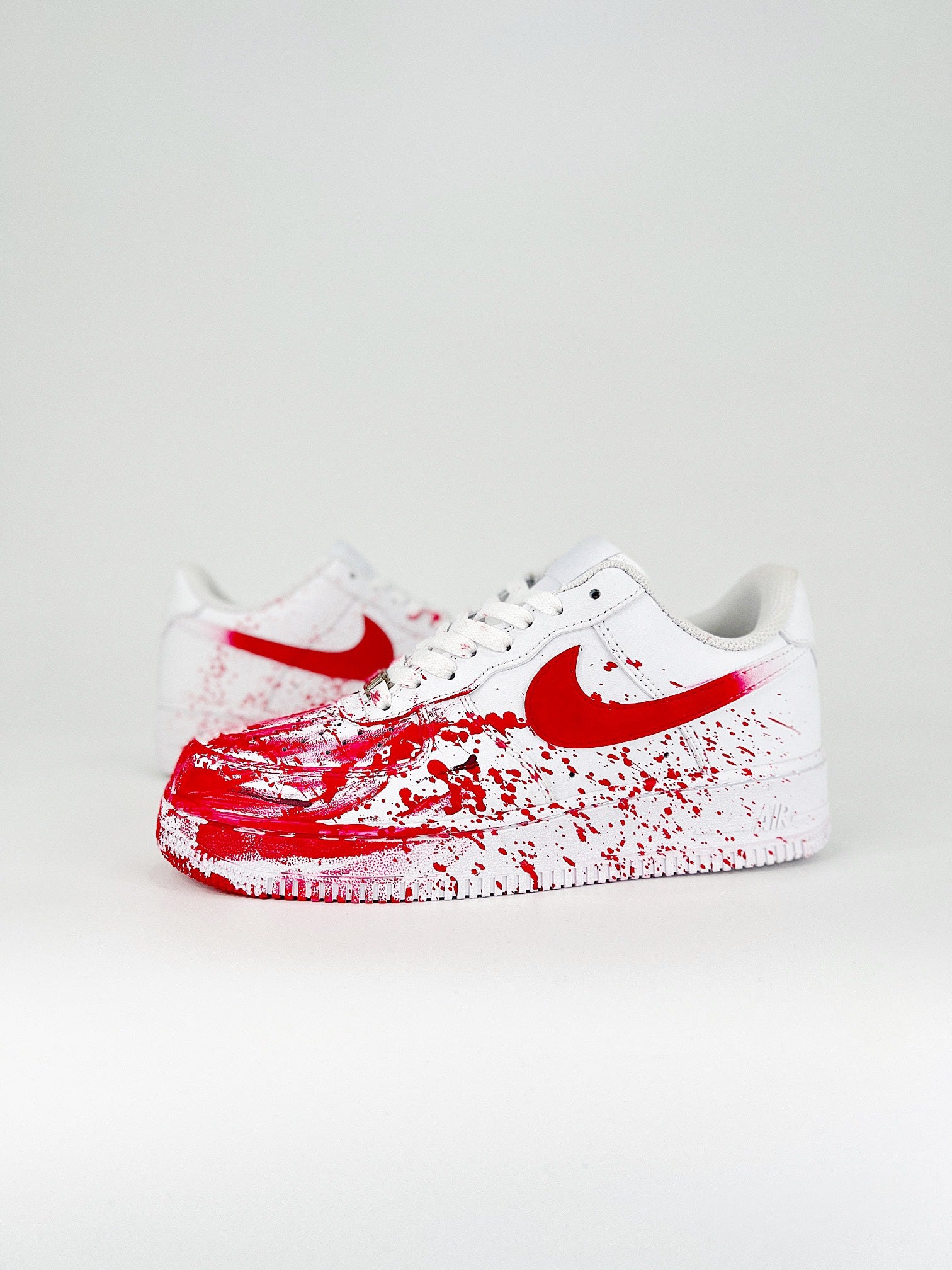 Nike Air Force1  red and white