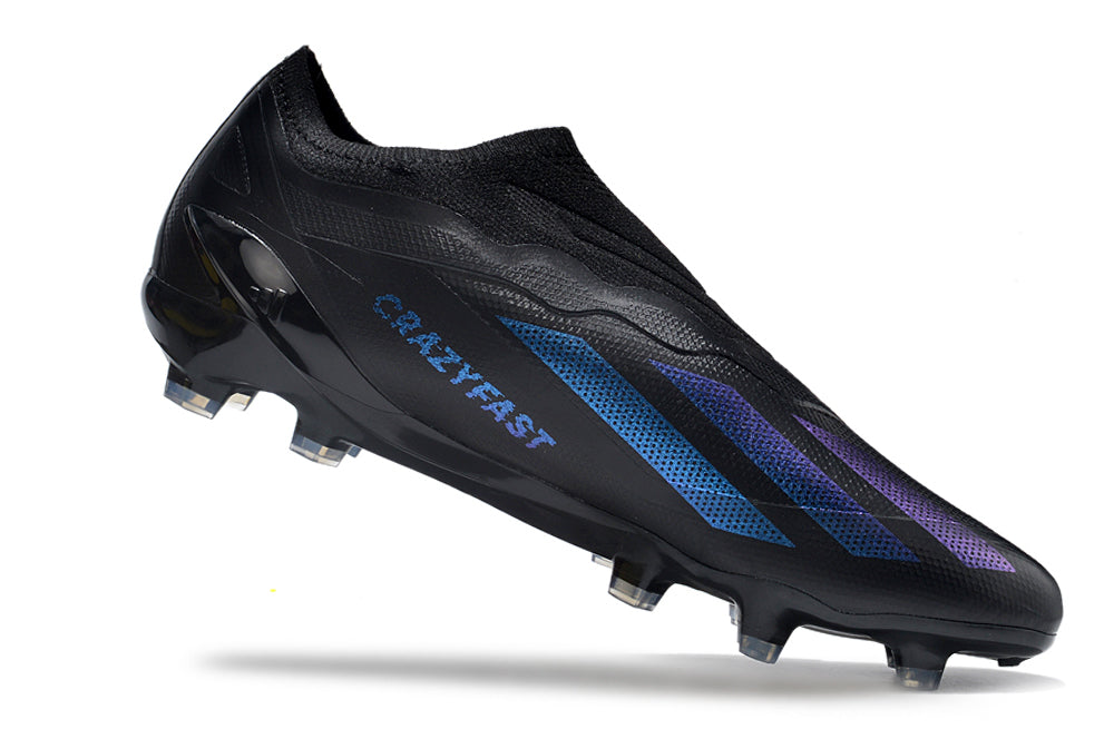 adidas X Crazyfast.1 Black and Blue Laceless FG