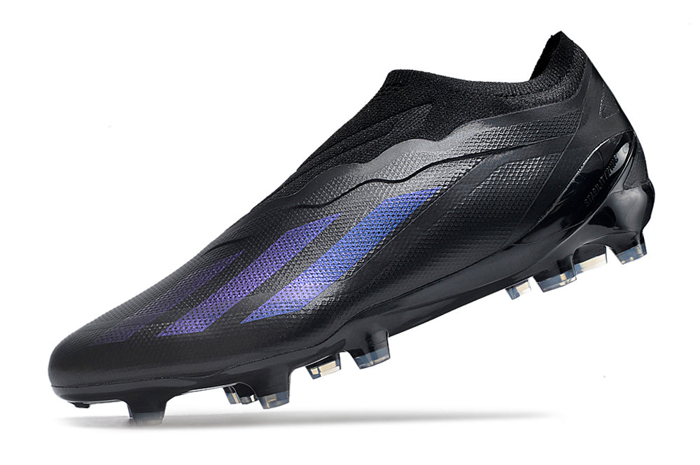 adidas X Crazyfast.1 Black and Blue Laceless FG