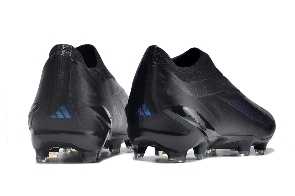 adidas X Crazyfast.1 Black and Blue Laceless FG