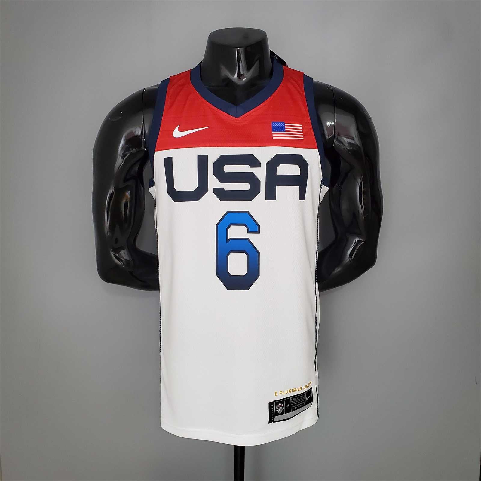 2021 Olympic Games LILLARD#6 USA Team USA White Red