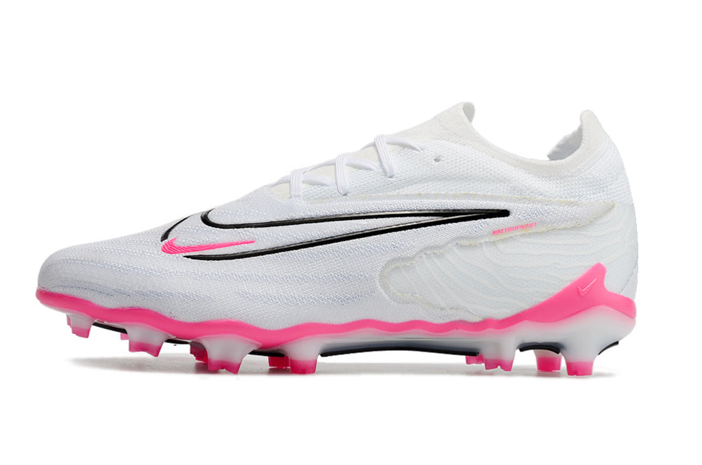 Phantom GX white and pink low socks laces