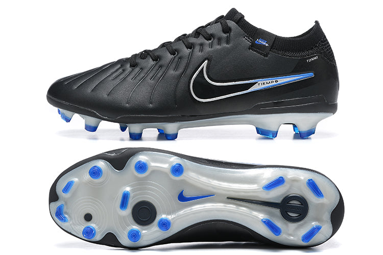 NIKE TIEMPO LEGEND BLACK AND BLUE