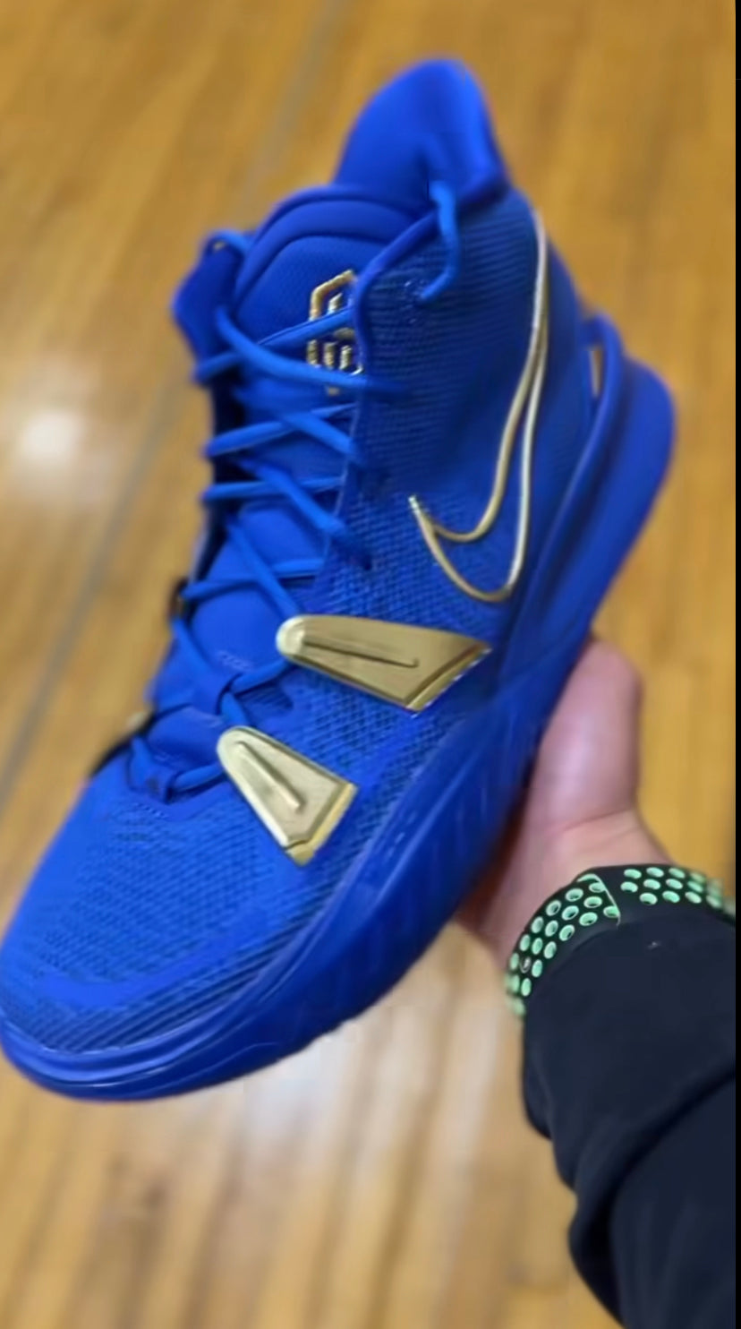 Kyrie 7 blue and gold