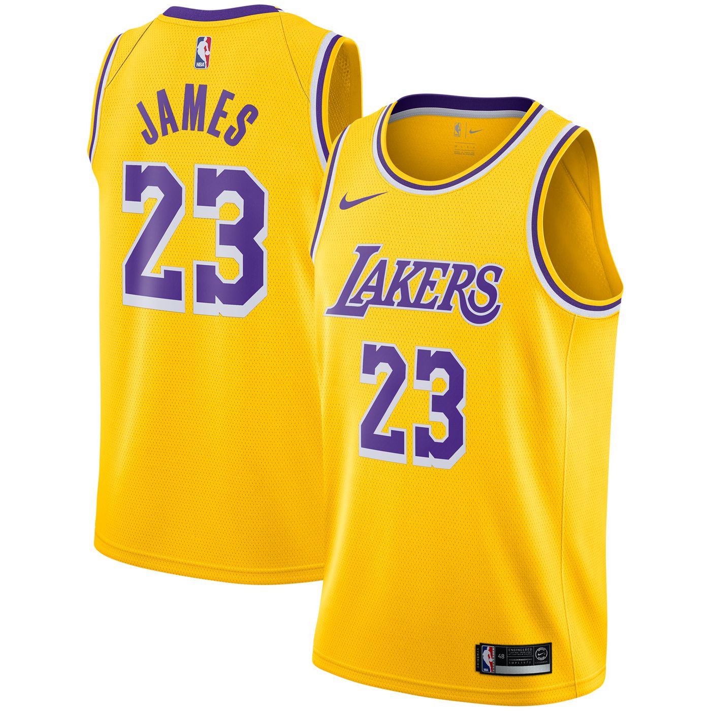 Lakers #23 James yellow