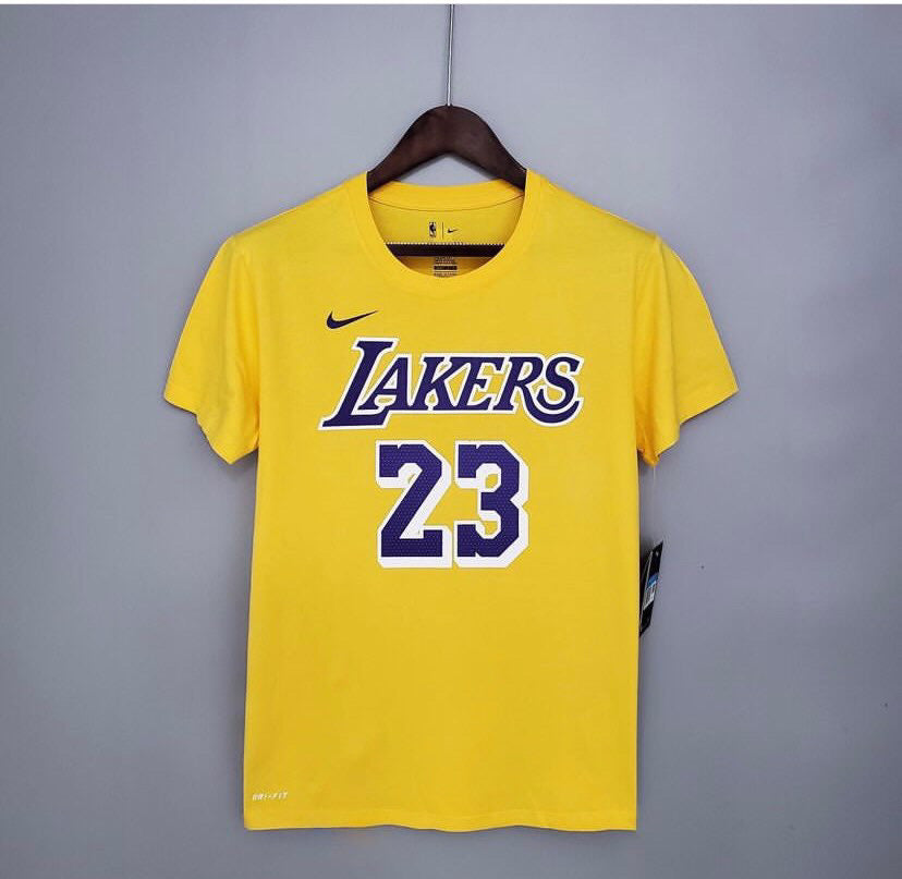 Lakers yellow t shirt 23