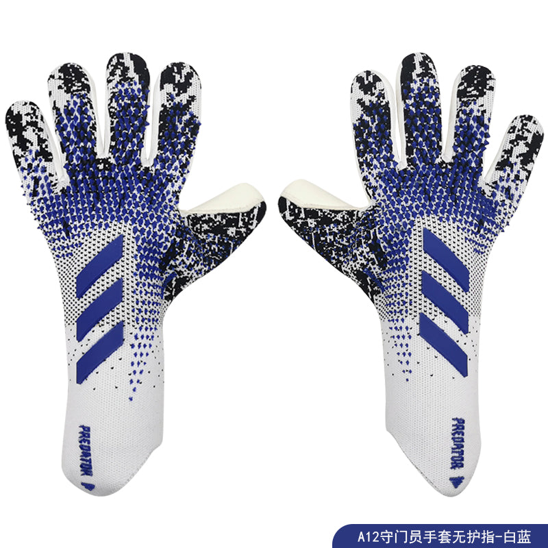 WHITE AND BLUE PREDATOR GLOVE